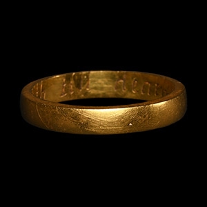 The Darley with Menwith Gold Keepe Faith Till Death Posy Ring