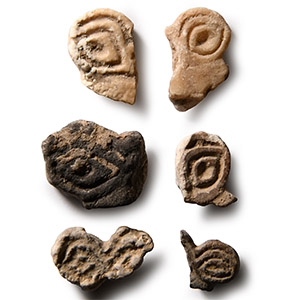 Sumerian Tel Brak Eye Idol Fragment Collection