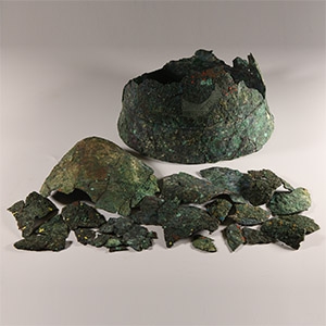 Greek Fragmentary Bronze Pilos Helmet