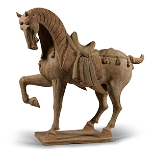 Large Chinese Tang Ceramic Prancing Horse