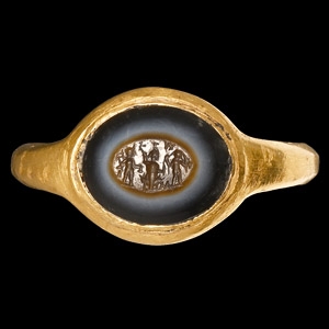 Roman Gold Ring with Sardonyx Gemstone