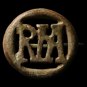 Roman Bronze ROMA Brooch