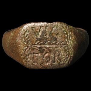 Roman Bronze Ring with VICTOR
