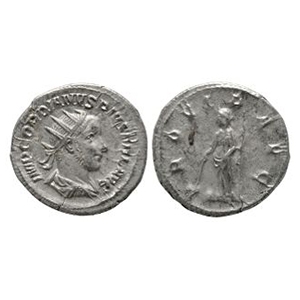 Ancient Roman Imperial Coins - Gordian III - Providentia AR Antoninianus