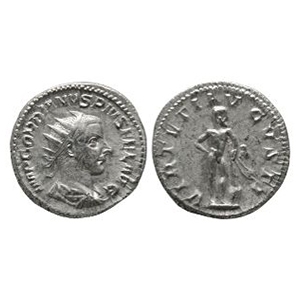 Ancient Roman Imperial Coins - Gordian III - Hercules AR Antoninianus