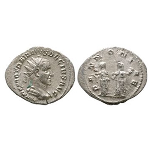 Ancient Roman Imperial Coins - Trajan Decius - Pannoniae AR Antoninianus