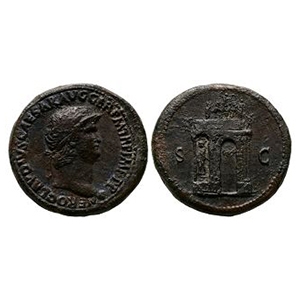 Ancient Roman Imperial Coins - Nero - AE Sestertius