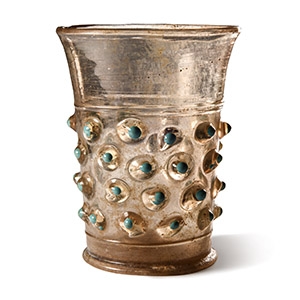 Medieval Glass Beaker with Prunts