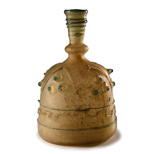 Western Asiatic Glass Bottle with Prunts