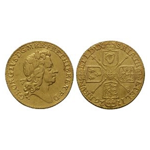 English Milled Coins - George I - 1726 - Gold Half Guinea