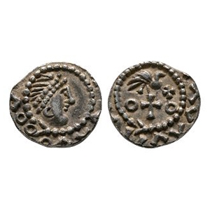Anglo-Saxon Coins - Primary Phase - Series BII - Bird on Cross - AR Sceatta