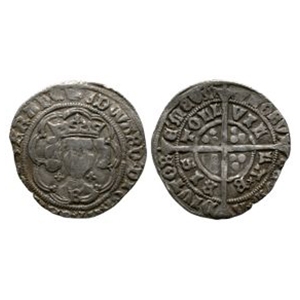 English Medieval Coins - Edward IV - Bristol - AR Groat