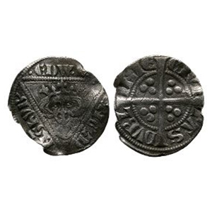 Irish Coins - Edward I - Dublin - AR Penny