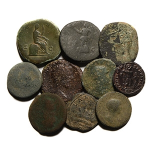 Ancient Roman Imperial Coins - Mixed Large AE Roman Coin Group [10]