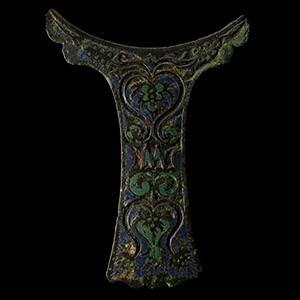 Romano-British Enamelled Bronze Mirror Handle