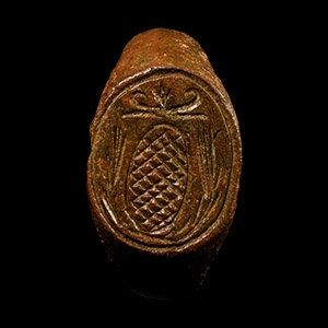 Tudor Period Bronze Ring with Heraldic Motif