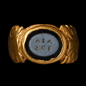 Roman Gold Ring with Gemstone for Servius