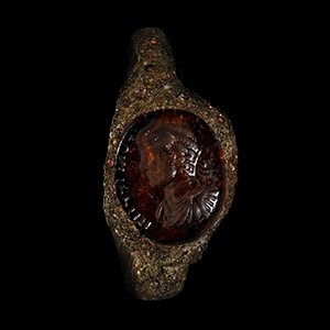 Emperor Intaglio in Iron Ring