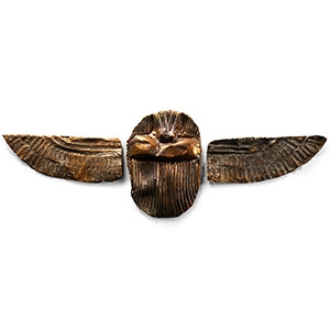 Egyptian Gold Heart Scarab with Wings