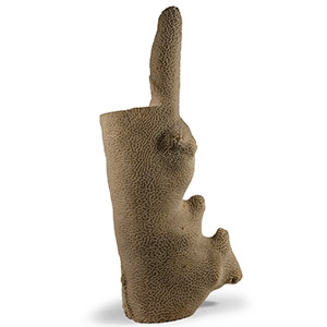 Natural History - Very Large Vintage Brain Coral Display Pot Plant Stand