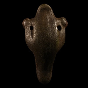 Pre-Viking Bronze Proto Boars Head Brooch