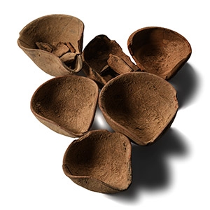 Canaanite Terracotta Lamp Fragment Group