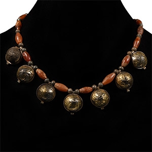 Elamite Necklace with Gilt Silver Pendants
