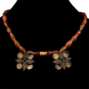 Elamite Silver Flower Pendant Necklace