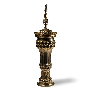 Silver-Gilt Pineapple Chalice with Saint George