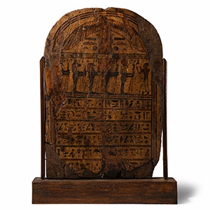 Wooden Stela for Pa-di-Amun-(em)-ipat with Ra-Horakhty