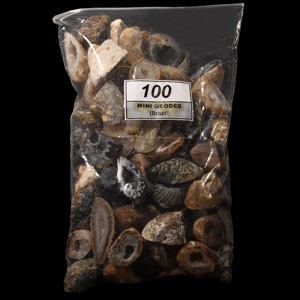 Natural History - Mini Agate Crystal Geode Cut Half Group [100]