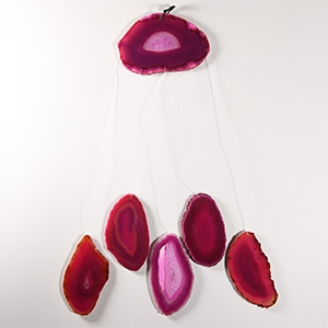 Natural History - Wind Chime Cut and Polished Pink Agate Slices