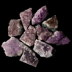 Natural History - Amethyst Crystal Geode Section Group [10]