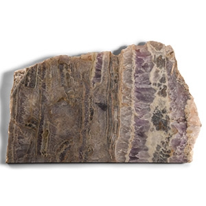 Natural History - Unpolished Cut Amethyst Crystal Geode Slice