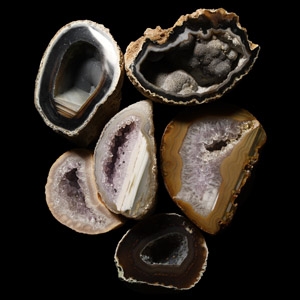 Natural History - Amethyst Crystal and Agate Geode Cut Half Collection [6]