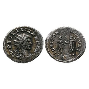 Ancient Roman Imperial Coins - Aurelian - Jupiter AR Antoninianus