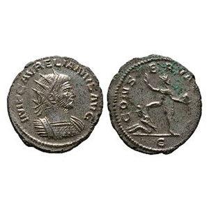 Ancient Roman Imperial Coins - Aurelian - Sol Billon AR Antoninianus