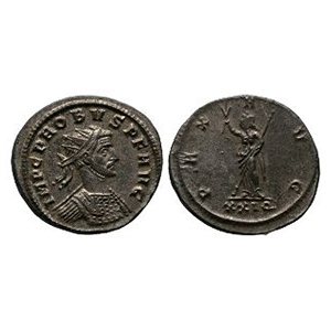 Ancient Roman Imperial Coins - Probus - Pax Billon AR Antoninianus