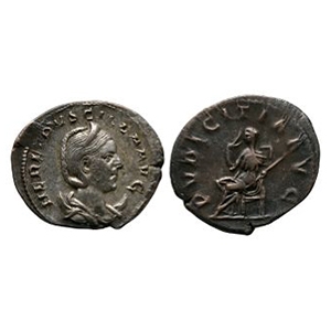 Ancient Roman Imperial Coins - Herennia Etruscilla - Pudicitia Billon AR Antoninianus