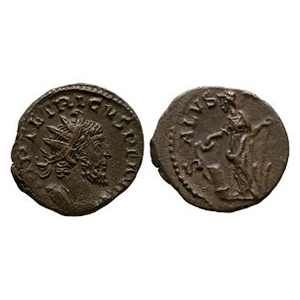 Ancient Roman Imperial Coins - Tetricus I - Salus Billon AR Antoninianus