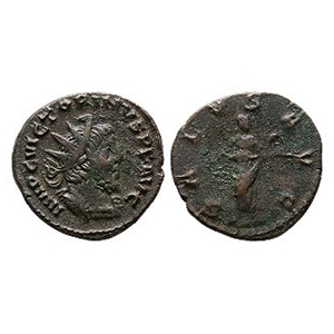 Ancient Roman Imperial Coins - Victorinus - Salus Billon AR Antoninianus