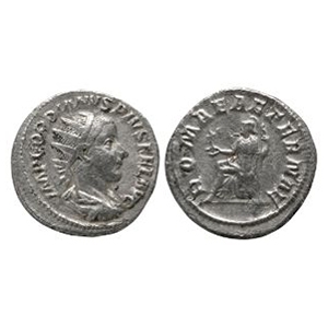 Ancient Roman Imperial Coins - Gordian III - Roma AR Antoninianus