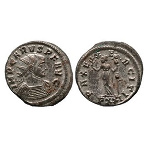 Ancient Roman Imperial Coins - Carus - Pax Billon AR Antoninianus