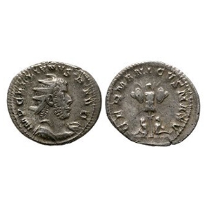 Ancient Roman Imperial Coins - Gallienus -  German Captives AR Antoninianus
