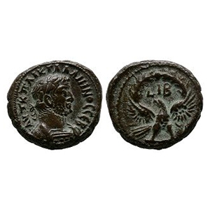 Ancient Roman Provincial Coins - Gallienus - Eagle AE Potin Tetradrachm