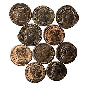 Ancient Roman Imperial Coins - Mixed Constantinian AE Group [10]