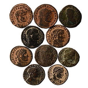 Ancient Roman Imperial Coins - Mixed Constantinian AE Group [10]