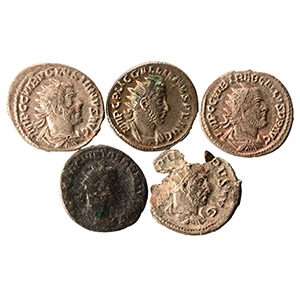 Ancient Roman Imperial Coins - Mixed Billon AR Antoninianus Group [5]