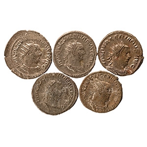 Ancient Roman Imperial Coins - Mixed Billon AR Antoninianus Group [5]