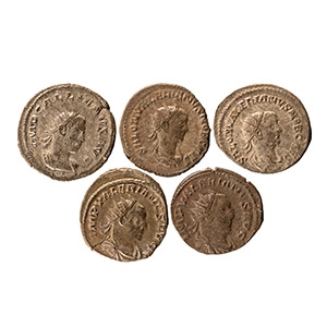Ancient Roman Imperial Coins - Mixed Billon AR Antoninianus Group [5]